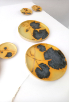 Suzanne van Straalen - Beeldend kunstenaar Harderwijk -  wijnstok & wijnrank - wandobject keramiek en wol